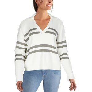 💲2⃣dollar add on▶▶Grey white thick v neck sweater NEW